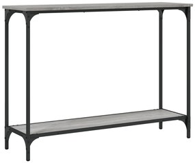 Mesa consola 101x30,5x75cm derivados de madeira cinzento sonoma