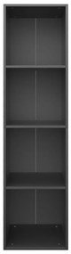 Estante/móvel de TV 36x30x143 cm derivados de madeira preto