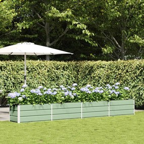 vidaXL Floreira Verde Pastel 480 x 50 x 45 cm Aço Galvanizado