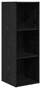 Gabinete para TV com prateleira Carvalho preto 37 x 37 x 107 cm