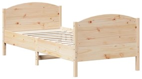 Cama sem colchão 100x200 cm madeira de pinho maciça