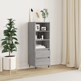 vidaXL Aparador alto 40x36x110 cm derivados de madeira cinzento sonoma
