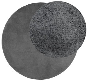 Tapete de pelo curto OVIEDO Ø 120 cm antracite