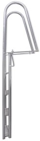 Escada de piscina/cais com 4 degraus alumínio 167 cm