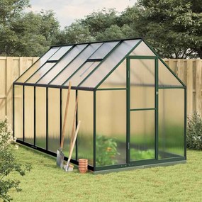vidaXL Estufa com estrutura base 334x169x202 cm alumínio verde