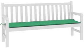 Almofadão p/ banco de jardim 180x50x3 cm tecido oxford verde