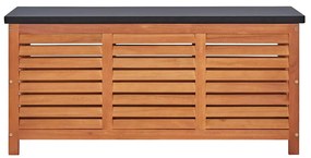 Caixa arrumação p/ jardim 117x50x55 cm madeira eucalipto maciça