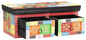 vidaXL Gabinete para TV com gaveta Multicolor 60 x 30 x 24 cm