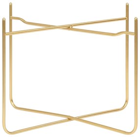 Mesa de apoio 38x38x38,5 cm MDF preto e dourado