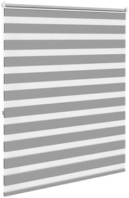 Estore de rolo 140 x 175 cm, linhas de zebra / Cinza
