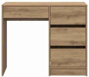 Mesa de Escrita Castanha Carvalho Artesanal Madeira Engenheirada