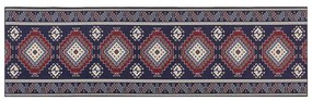 Tapete em tecido azul e vermelho 60 x 200 cm KANGAL Beliani