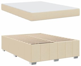 Estrutura da Cama Creme 140 x 200 cm tecido