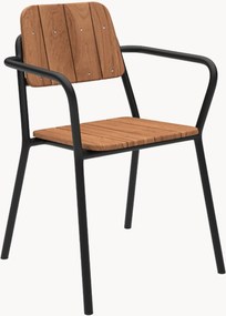Cadeira de jardim com braços em madeira de teca Kirra