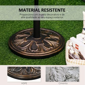 Base para Chapéu de Sol Peso 13 kg Base Chapéu de Sol Redondo de HDPE
