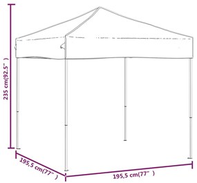Tenda para festas dobrável 2x2 m vermelho