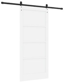 Porta Deslizante vidaXL com Conjunto de Hardware Branca 93x202 cm Made