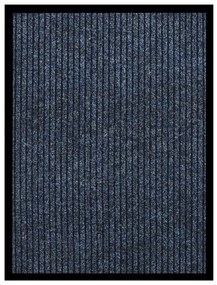 vidaXL Tapete de porta às riscas 60x80 cm azul