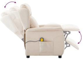 Cadeira de Massagem Creme em Tecido