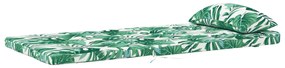 Almofada Tropical com Padrão de Folhas Padrão de Folhas Poliéster