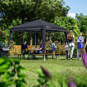Tenda dobrável Popup Capri festas, eventos, feiras 3x3m com Saco de transporte Antracite