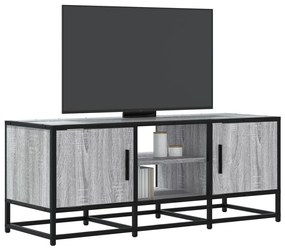 Móvel p/ TV 100x35x41cm derivados madeira/metal cinzento sonoma