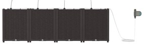 Jardineiras de Jardim 1 pc Castanho 160 x 40 x 52 cm Plástico
