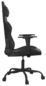 Cadeira gaming de massagens couro artificial preto