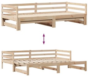 Sofá-cama com gavetão e gavetas sem colchão 80x200 cm