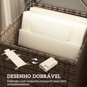 Conjunto de 2 Almofadas para Espreguiçadeira Dobráveis Almofadas para