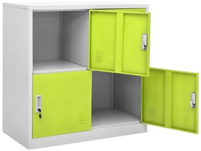 Cacifo 90x45x92,5 cm aço cinzento-claro e verde