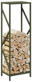 Suporte para lenha aço laminado a frio verde azeitona