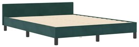 Cama vidaXL Verde Escuro 140x200 cm Veludo