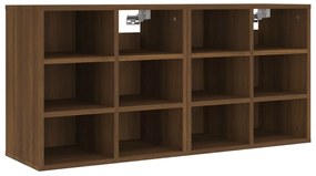Sapateira 2 pcs 52,5x30x50 cm carvalho castanho