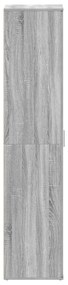 Cabide de Sapatos Cinza Sonoma 80x39x180 cm Madeira Engenharia
