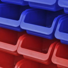 Organizador ferramentas montado na parede, 2 pçs, vermelho &amp; azul