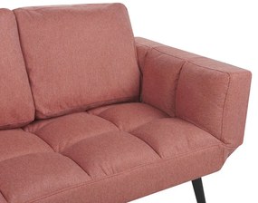 Sofá-cama em tecido rosa BREKKE Beliani
