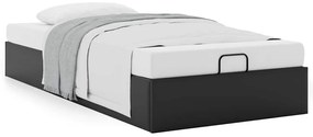 Estrutura de cama otomana sem colchão 90x200 cm preto