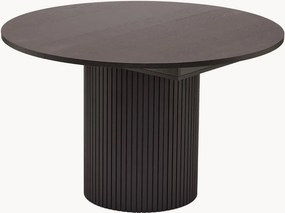 Mesa de jantar redonda extensível em madeira de carvalho Toscana, Ø 120-160 cm