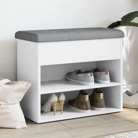 vidaXL Banco sapateira 62x32x50 cm derivados de madeira branco