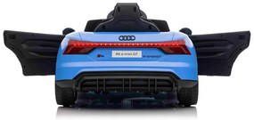 Carro elétrico para crianças Audi RS E-tron GT 12V, controlo remoto, USB / AUX, Bluetooth, bateria de lítio, luzes LED licença ORIGINAL Azul