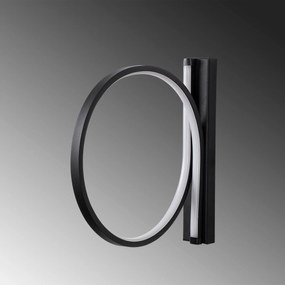 Aplique de Parede Halka – Preto – Diâmetro 30 cm, Profundidade 50 cm