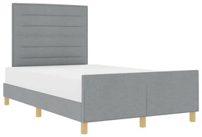 Estrutura de Cama de Tecido Cinza Claro 160x200 cm