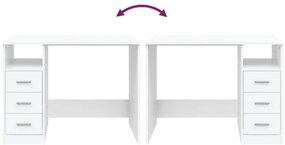 Secretária c/ gavetas 102x50x76 cm derivados de madeira branco