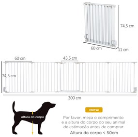 PawHut Barreira de Segurança para Animais de Estimação Barreira Dobráv