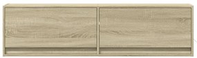 Móvel de parede p/ TV c/ luzes LED 140x31x38 cm carvalho sonoma