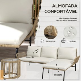 Conjunto Lounge de Jardim Avignon – Sofá 2 Lugares, Chaise Longue e Me