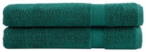 vidaXL Toalhas premium SOLUND 2 pcs 100x200 cm 600 gsm verde