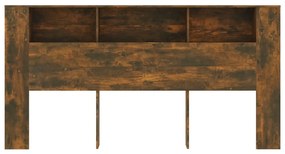 Armário de cabeceira 200x18,5x104,5 cm carvalho fumado