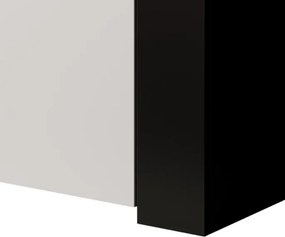 Aparador com Luz LED BELO - 155x91,5x37 cm - Preto/Branco Mate - Desig